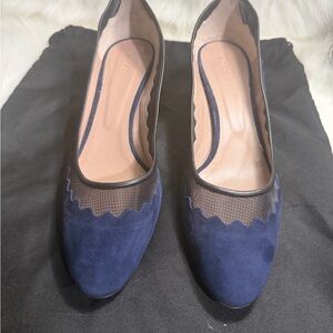 Chloe Midnight Blue Mesh Heels